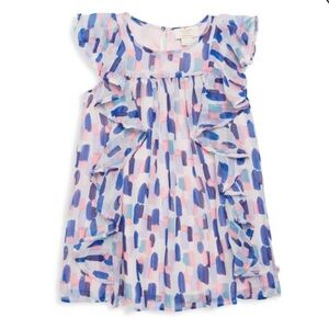 KATE SPADE NEW YORK Little Girl's Brush Strokes Ruffle Dress